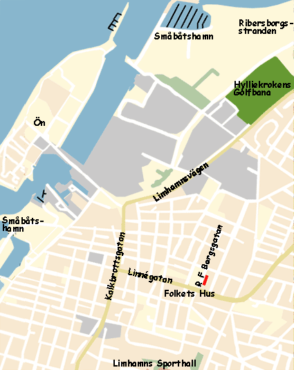 Karta över Limhamn