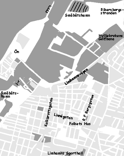 Karta över Limhamn
